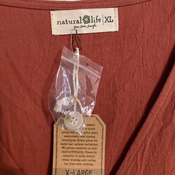 Natural Life Oversized Button Up Tunic Style Dress Size XL and NWT Fall - Picture 3 of 3